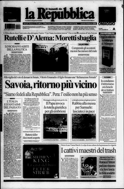 Il lunedì de La repubblica